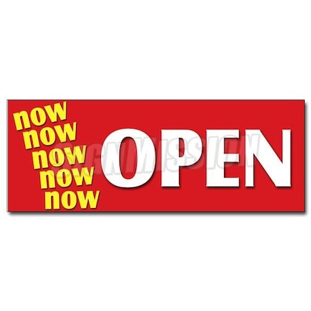 Signmission NOW OPEN DECAL sticker grand opening new store for business shop sale, D-24 Now Open D-24 Now Open